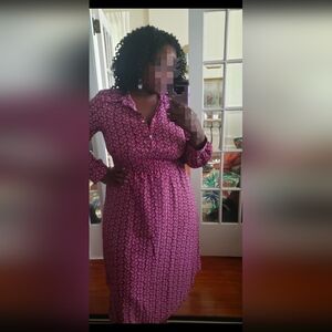 SHEIN Purple and Pink Long Sleeve Dress